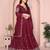 Colorful Maroon sequins and Dori embroidery work Star Georgette indian designer wedding lehenga Choli dress