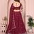 Colorful Maroon sequins and Dori embroidery work Star Georgette indian designer wedding lehenga Choli dress