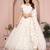 Comely White Sequins and Thread Embroidered work Star Georgette designer wedding indian lehenga Choli dress