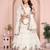 Delightfully White Embroidery work with thread and Sequins Star Georgette Designer party wear lehenga Choli dress