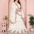 Delightfully White Embroidery work with thread and Sequins Star Georgette Designer party wear lehenga Choli dress