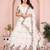 Delightfully White Embroidery work with thread and Sequins Star Georgette Designer party wear lehenga Choli dress