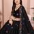 Captivating Black Sequins work and Thread work Star Georgette Designer Wedding Indian lehenga Choli Dress