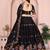 Captivating Black Sequins work and Thread work Star Georgette Designer Wedding Indian lehenga Choli Dress