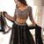Black Color Thread With Sequence Work Faux Georgette Lehenga Choli