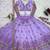 Lavender Color Thread With Sequence Work Net Lehenga Choli
