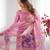 Pink Color Printed And Jacquard Work Chanderi Silk kurti Pant Set