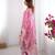 Pink Color Printed And Jacquard Work Chanderi Silk kurti Pant Set