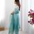 Sky Blue Color Printed And Jacquard Work Chanderi Silk kurti Pant Set