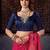 Rani dolla silk foil print zari border work saree with unstitched blouse piece