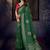Mustard  dolla silk foil print zari border work saree with unstitched blouse piece