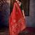 Green dolla silk foil print zari border work saree with unstitched blouse piece
