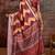 Maroon dolla tushar silk self jaquard border  saree with unstitched blouse piece