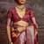 Maroon dolla tushar silk self jaquard border  saree with unstitched blouse piece