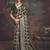 Dark grey dolla tushar silk self jaquard border  saree with unstitched blouse piece