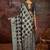 Dark grey dolla tushar silk self jaquard border  saree with unstitched blouse piece