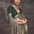 Green multi color dolla tushar silk self jaquard border  saree with unstitched blouse piece
