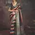 Multi color dolla silk blend self jaquard border saree with unstitched blouse