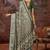 Mehendi green dolla tushar silk self jaquard border  saree with unstitched blouse piece