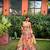 Multicolor thread and sequins embroidered georgette lehenga dress