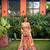 Multicolor thread and sequins embroidered georgette lehenga dress