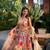 Multicolor thread and sequins embroidered georgette lehenga dress