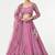 Eilara Women's Light-pink georgette lehenga choli with silver sequin embroidered For Wedding dress