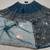 Blue georgette lehenga choli with silver sequin embroidered