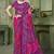 purple pink chiffon bandhani double shaded printed saree with blouse 