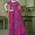purple pink chiffon bandhani double shaded printed saree with blouse 