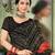black red chiffon bandhani double shaded printed saree with blouse 