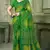 green chiffon bandhani double shaded printed saree with blouse 