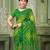 green chiffon bandhani double shaded printed saree with blouse 