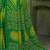 green chiffon bandhani double shaded printed saree with blouse 