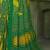 green yellow chiffon bandhani double shaded printed saree with blouse 