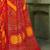 red yellow chiffon bandhani double shaded printed saree with blouse 