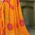 yellow pink chiffon bandhani double shaded printed saree with blouse 