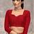 red chiffon bandhani geometric printed saree with blouse 