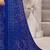 royal blue chiffon bandhani geometric printed saree with blouse 