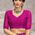 purple chiffon bandhani geometric printed saree with blouse 