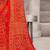 orange chiffon bandhani geometric printed saree with blouse 