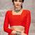 orange chiffon bandhani geometric printed saree with blouse 