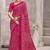 magenta chiffon bandhani geometric printed saree with blouse 