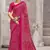 magenta chiffon bandhani geometric printed saree with blouse 