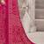 magenta chiffon bandhani geometric printed saree with blouse 