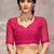 magenta chiffon bandhani geometric printed saree with blouse 