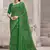 green chiffon bandhani geometric printed saree with blouse 
