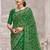 green chiffon bandhani geometric printed saree with blouse 