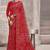 red chiffon bandhani geometric printed saree with blouse 