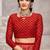 red chiffon bandhani geometric printed saree with blouse 